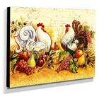 Quadro Cozinha Vintage Galo Galinha Frutas Canvas 30x40cm-coz