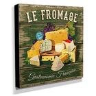 Quadro Cozinha Vintage Queijos Canvas 30x30cm-coz70