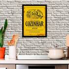 Quadro Cozinhar É O Modo De Demonstrar Amor 33x24cm - Com Vid