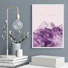 Quadro Cristais- Só Boas Vibrações 33x24cm - Com Vidro Moldur