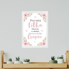 Quadro Cristão - Por Esta Filha Eu Orava 45x34cm Moldura Preta