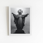 Quadro Cristo De Vung Tau Vietnã Moldura Branca 60x40cm