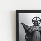 Quadro Cristo De Vung Tau Vietnã Moldura Preta 60x40cm