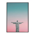 Quadro Cristo Redentor - Candy Colors 33x24cm - Com Vidro Mol