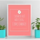 Quadro Cuidar De Você É Investimento 24x18cm - Com Vidro Mold
