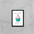Quadro Cupcake - Que A Vida Seja Doce 24x18cm Moldura:madeira
