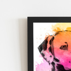 Quadro Dálmata Cachorro Cão Aquarela Moldura 60x40cm