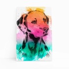 Quadro Dálmata Cachorro Colorido Aquarela Canvas 30x40cm