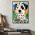 Quadro Dálmata - Denmark Dog Show Poster 45x34cm Moldura Preta
