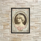 Quadro Dama Antiga Le Parfume 24x18cm Moldura:madeira Branca