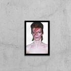 Quadro David Bowie 24x18cm Moldura:madeira Preta