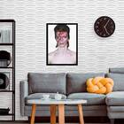 Quadro David Bowie 33x24cm - Com Vidro Moldura:madeira Branca