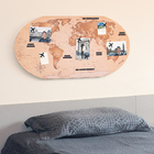 Quadro de Aviso Mapa Explore Colorido 85x42,6cm