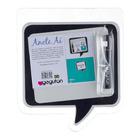 Quadro de Aviso para Escrever Anote Aí Preto e Branco 24x23cm