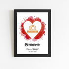 Quadro De Casal Dia Dos Namorados Música Moldura 60x40cm