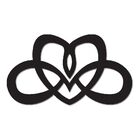 Quadro De Coração Para Sala Preto Em Mdf Laminado