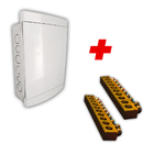 Quadro De Distribuição 12/16 + Kit Barramentos Embutir Tigre