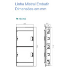Quadro De Distribuição De Energia Linha Mistral Embutir 48 Mó