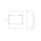 Quadro De Distribuição De Sobrepor 5 Din Ou 3 Nema Tramontina