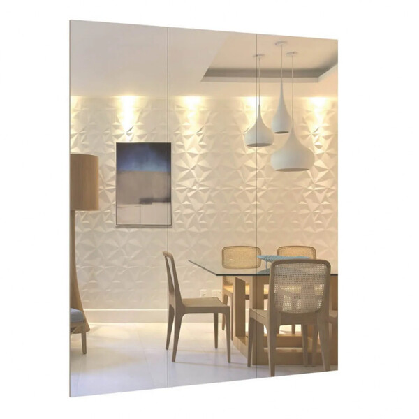 Quadro De Espelho Triplo Decorativo Mavaular