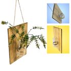 Quadro De Madeira Com Vaso De Vidro De Parede