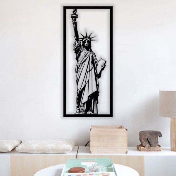 Quadro De Parede Árvore Em Mdf - Estatua Da Liberdade