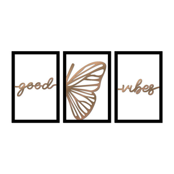 Quadro De Parede Decoração Animal Borboleta Goodvibes Bronze