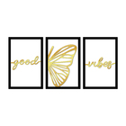 Quadro De Parede Decoração Animal Borboleta Goodvibes Dourado