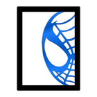 Quadro De Parede Decoração Herói Homem Aranha Azul 50x40cm