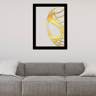 Quadro De Parede Decoração Herói Homem Aranha Dourado 50x40cm