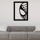 Quadro De Parede Decoração Herói Homem Aranha Preto 40x30cm