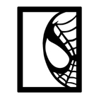 Quadro De Parede Decoração Herói Homem Aranha Preto 40x30cm