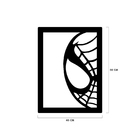 Quadro De Parede Decoração Herói Homem Aranha Preto 50x40cm