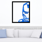 Quadro De Parede Decoração Herói Homem De Ferro Azul 40x30cm