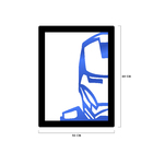 Quadro De Parede Decoração Herói Homem De Ferro Azul 60x50cm