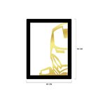 Quadro De Parede Decoração Herói Homem De Ferro Dourado 50x40