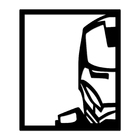 Quadro De Parede Decoração Herói Homem De Ferro Preto 60x50cm