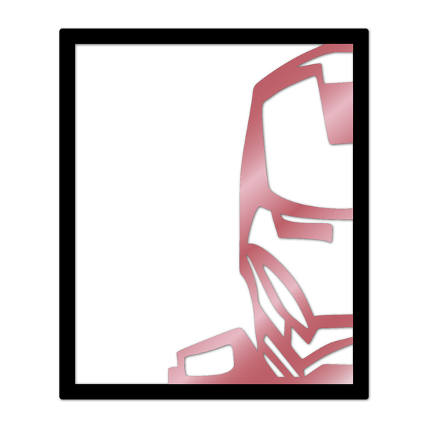 Quadro De Parede Decoração Herói Homem De Ferro Rose 60x50cm