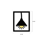 Quadro De Parede Decoração Luminária Abajur Mdf 6mm Dourado 4