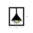 Quadro De Parede Decoração Luminária Abajur Mdf 6mm Dourado 6