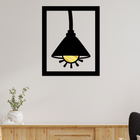 Quadro De Parede Decoração Luminária Abajur Mdf 6mm Dourado 6