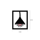 Quadro De Parede Decoração Luminária Abajur Mdf 6mm Rose 40x3