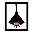 Quadro De Parede Decoração Luminária Abajur Mdf 6mm Rose 60x5