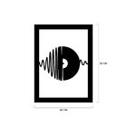 Quadro De Parede Decoração Musica Disco De Vinil Preto 50x40cm