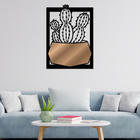 Quadro De Parede Decoração Natureza Cacto Mdf 6mm Bronze 40x2