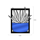 Quadro De Parede Decoração Natureza Suculentas Azul 60x53cm