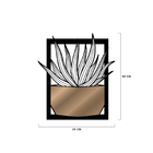 Quadro De Parede Decoração Natureza Suculentas Bronze 40x35cm