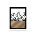 Quadro De Parede Decoração Natureza Suculentas Bronze 50x38cm