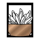 Quadro De Parede Decoração Natureza Suculentas Bronze 50x38cm