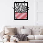 Quadro De Parede Decoração Natureza Suculentas Rose 50x44cm